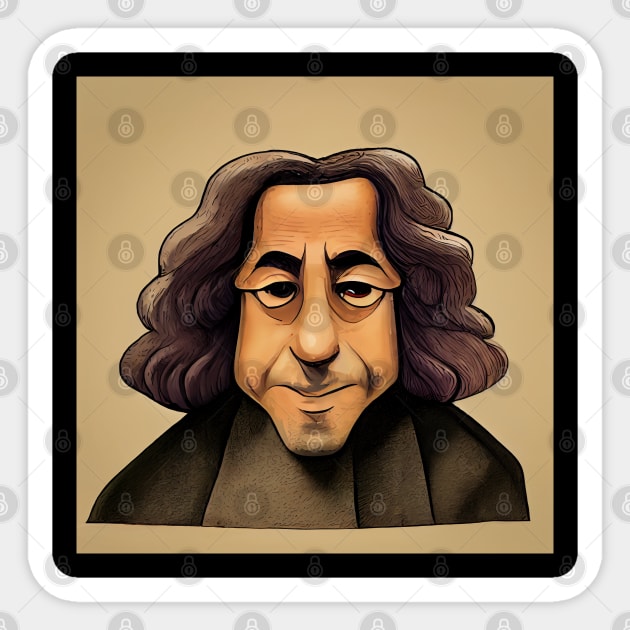 Baruch Spinoza Caricature Sticker by Classical